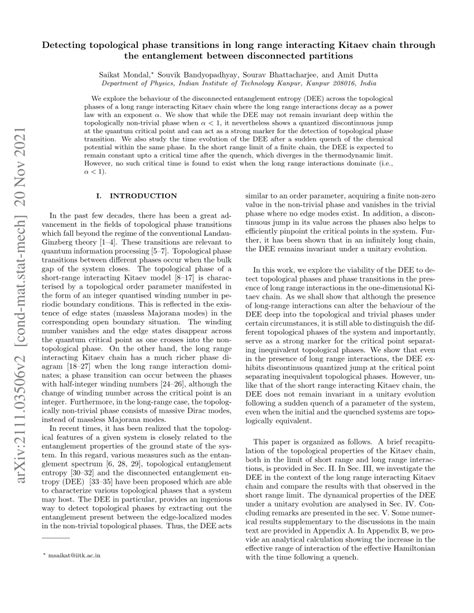 PDF Detecting Topological Phase Transitions In Long Range Interacting