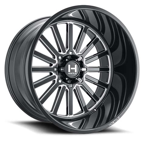 Hostile Titan Wheels Rims 22x12 6x139 7 Blade Cut 44mm H127 2212655047b