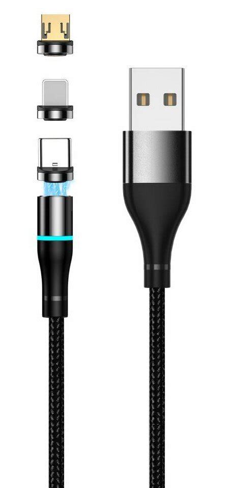 Setty A M Czarny Kabel Usb Usb Typ C Lightning Micro Usb Niskie