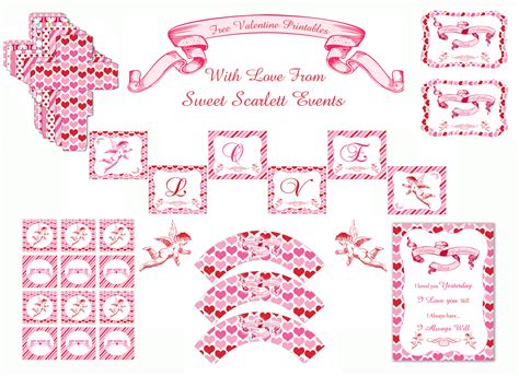 Free Valentine S Day Printables From Sweet Scarlett Events Catch My Party