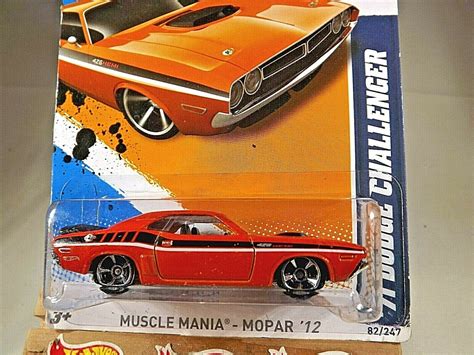 Hot Wheels Muscle Mania Mopar Dodge Challenger Orange Variant Contemporary