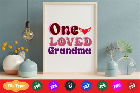 One Loved Grandma RETRO SVG DESIGN Graphic By CraftValley Gallery