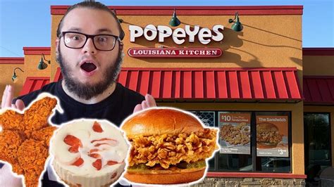 Trying Popeyes New Golden Bbq Chicken Sandwich And More Youtube