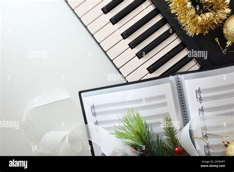 Choral Christmas Music Performance Concept Background With Piano