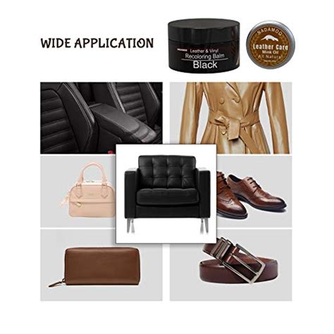 NADAMOO Black Leather Recoloring Balm With Mink Oil Leather Conditioner