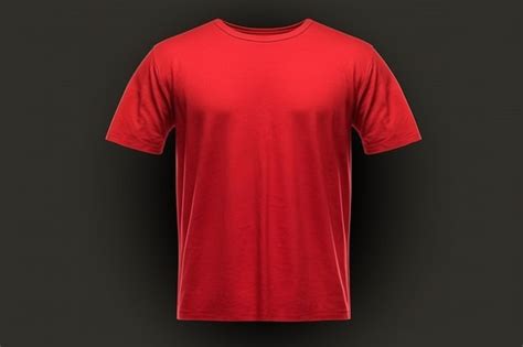 Premium AI Image | Classic red tshirt mockup front and back view ...