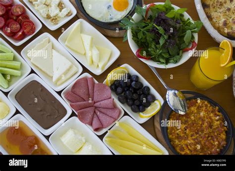 Turkish Breakfast Table Stock Photo Alamy