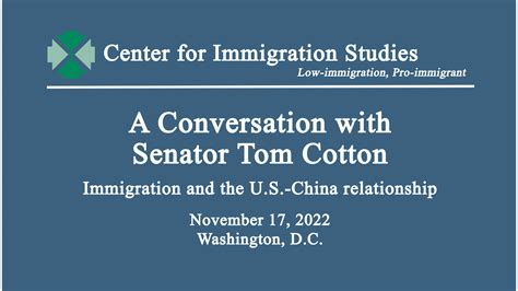 EVENT: A Conversation with Senator Tom Cotton