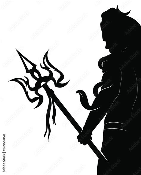 Lord Shiva Vector Silhouette Graphics Black Artwork Creative And Unique