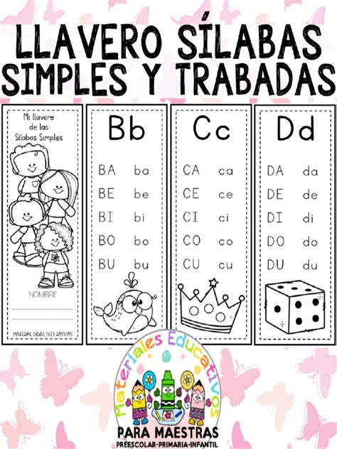 Llavero Sílabas Simples Y Trabadas Recopilado Por Materiales Educativos Maestras Pdf