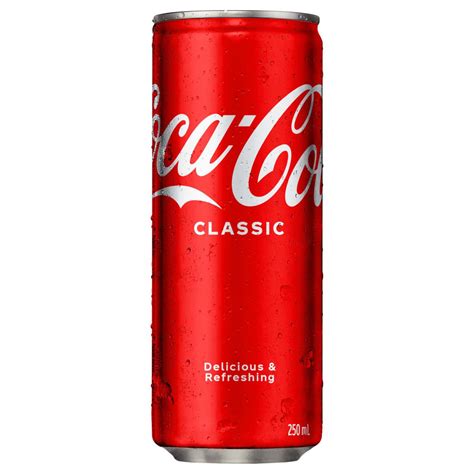 Coca Cola Classic Soft Drink Can 250ml Coca Cola Coca Cola Mini Cola