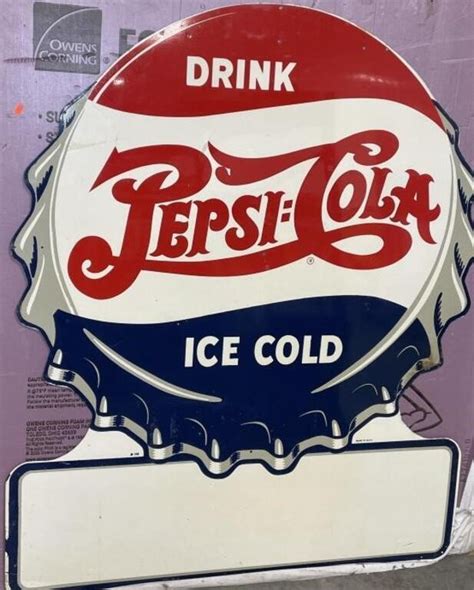 VINTAGE PEPSI COLA SIGN | Live and Online Auctions on HiBid.com