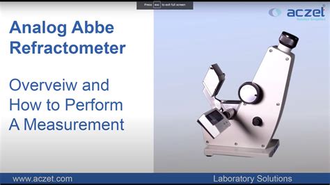 Analog ABBE Refractometer YouTube