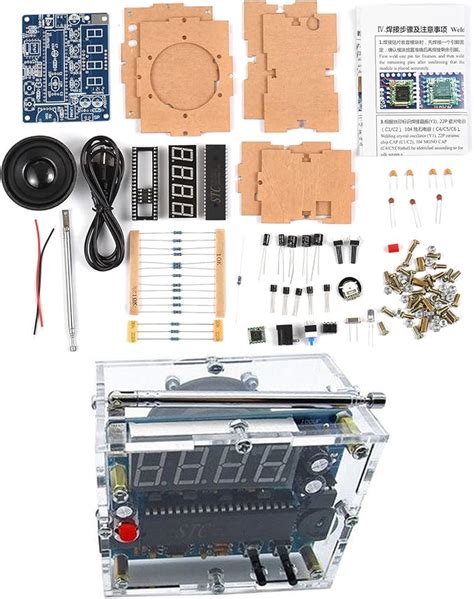 Jp Yumeng Ledデジタルfmラジオdiyキットscmfmラジオモジュールはんだ付けプロジェクト練習キット5w