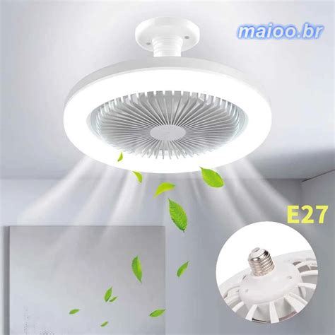 Ventilador De Teto Silencioso Controle Remoto E Luz Led De W