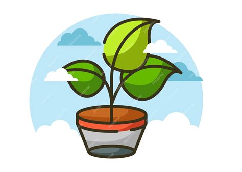 Diseño De Ilustración De Planta Diseño De Concepto De Ecología Vector Premium