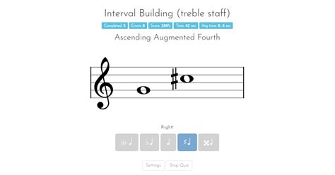 Interval Identification Treble Staff