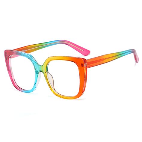 Rainbow Color Vooglam Tr90 Optical Eyewear Multicolor Ladies Glasses Eyeglass Frames China