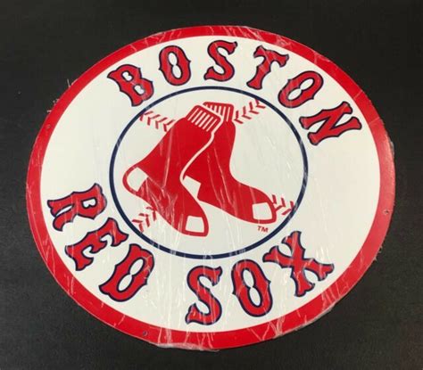 Baseball Boston Red Sox Mlb Logo Large Heavy Steel Metal Sign 22 Inch