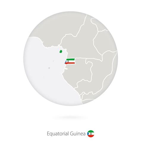 Premium Vector Map Of Equatorial Guinea And National Flag In A Circle