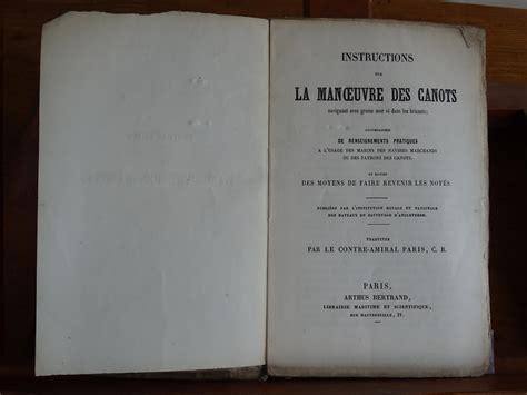 Instructions Sur La Man Uvre Des Canots Naviguant Avec Grosse Mer Et