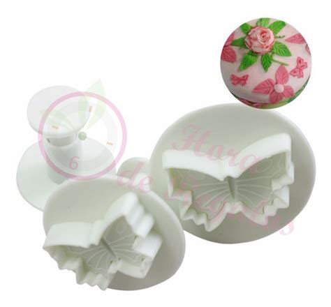 Set 3 De Cortantes Expulsor Mariposa Mediana Cookie Fondant MercadoLibre