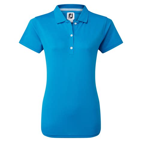 Footjoy Ladies Stretch Pique Solid Golf Polo Shirt Cobalt 88498 Scottsdale Golf