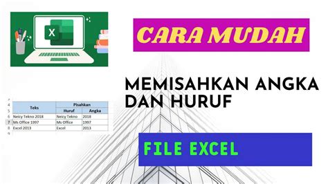 Cara Mudah Memisahkan Angka Dan Huruf Di Microsoft Excel YouTube