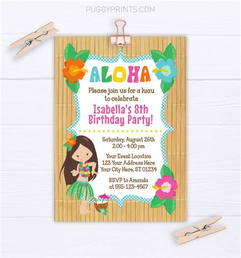 Free Printable Luau Invitations Download Free Printable Luau
