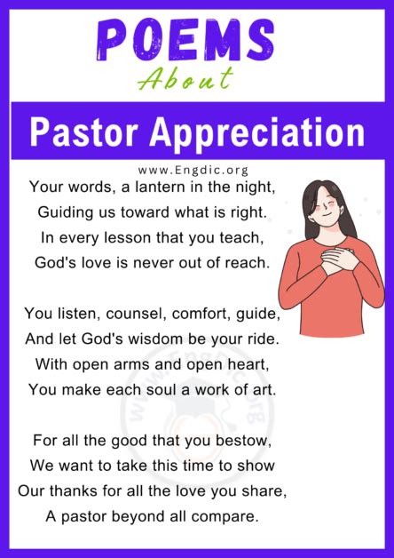 10+ Short Poems For Pastor Appreciation - EngDic