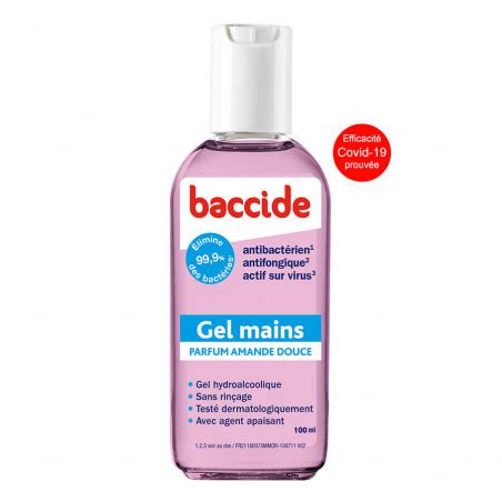 Baccide Gel Mains Parfum Amande Douce Gel Hydroalcoolique 100 Ml