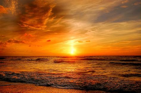 Hd Wallpaper Sunset In Front Of Beach Denmark Summer Nature Landscape Wallpaper Flare