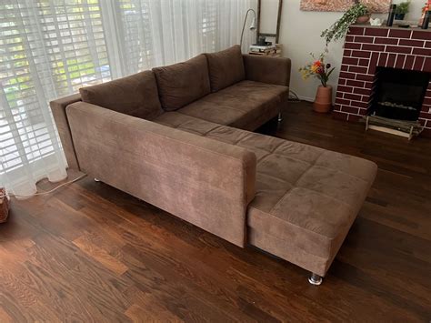 Bettsofa Braun Leder Look Microfaser Kaufen Auf Ricardo