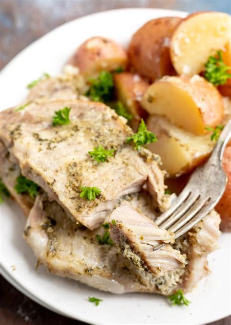 Crockpot Ranch Pork Chops And Potatoes Wonkywonderful