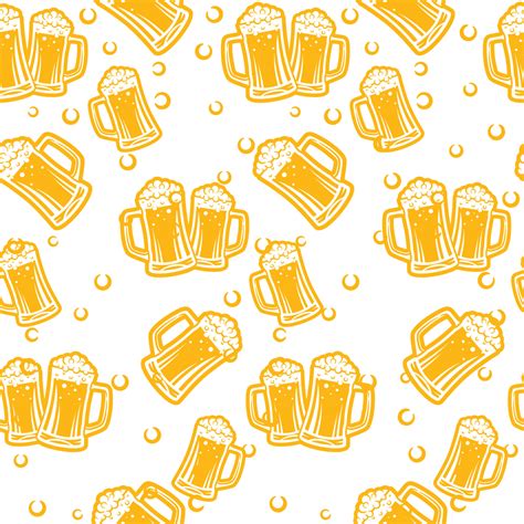 Glasses Beer Seamless Pattern 6045088 Vector Art At Vecteezy