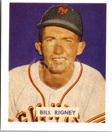 Bill Rigney Card Collectors Bowman Reprint Baseball Card