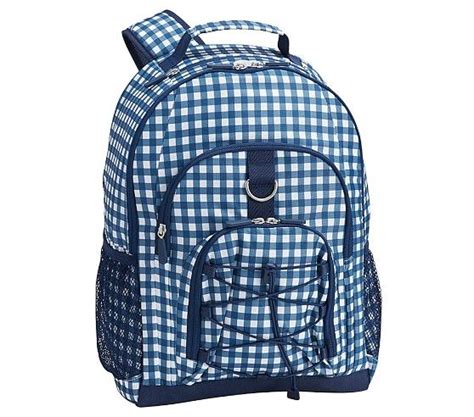 Gear Up Navy Gingham Backpack Navy Gingham Backpacks Classic Backpack