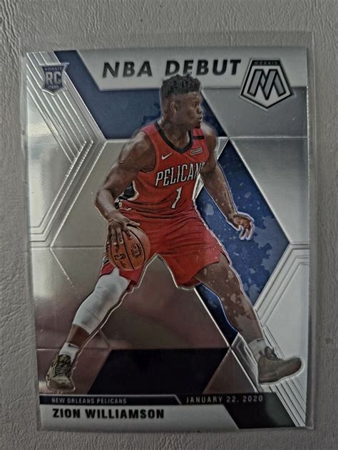 Mosaic Zion Williamson Nba Debut Rookie Card Rc Pelicans