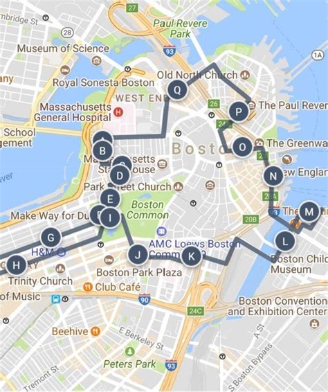 Boston Attractions Map | FREE PDF Tourist Map of Boston, Printable City ...