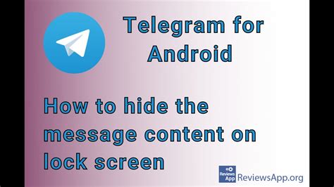 How To Hide The Message Content On The Lock Screen On Telegram For