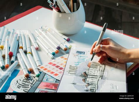 Creative Artist Workplace Inspiration Painter Draw Stock Photo Alamy