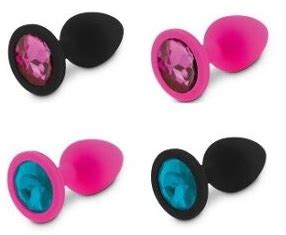 Anal Plug aus Silikon 2 Größen 2 Silikonfarben 2 Steinfarben Fuck