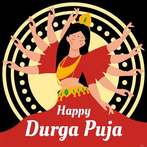 Durga Puja Poster Vector Eps Illustrator  Psd Png Svg