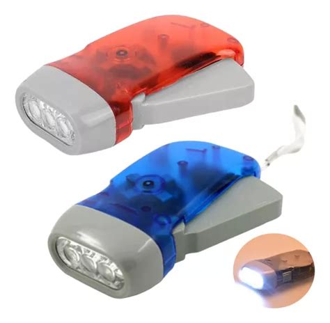 Linterna Led Carga Manual Dynamo Lampara Emergencia 2 Piezas