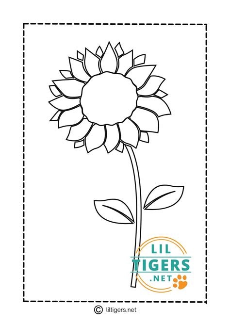 Sunflower Template Printable