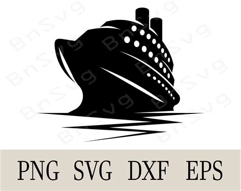 Cruise Ship Silhouette Vectorsilhouette Of A Cruise Ship At Sea Eps