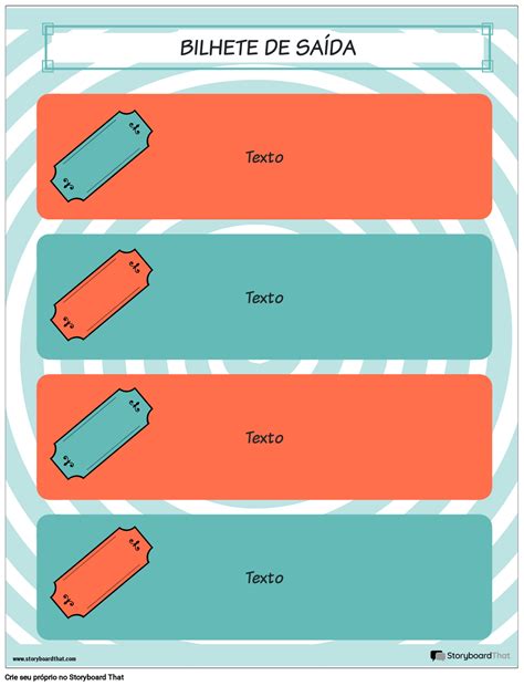 P Gina Modelo De Bilhetes Para Todos Os Tipos Para Criar E