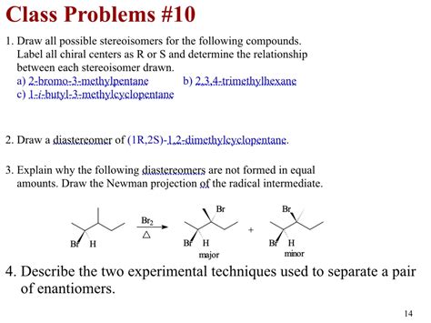 Solved Class Problems Draw All Possible Stereoisomers For The