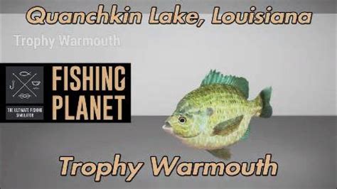 Fishing Planet Trophy Warmouth Quanchkin Lake Louisiana Youtube