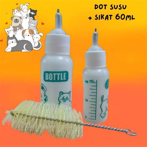 Jual Dot Dan Sikat Botol Kucing Anakan Kitten Umur 0 4 Bulan Isi 60ml